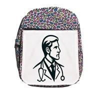MERCHANDMANIA MOCHILA LUNARES ESTAMPADA logo profesional doctor medico familia colegio picnic excursión deporte niños