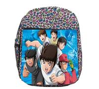 MERCHANDMANIA MOCHILA LUNARES ESTAMPADA Oliver y benji capitan tsubasa futbol infantil colegio picnic excursión deporte niños