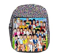 MERCHANDMANIA Mochila lunares estampada oliver y benji copa liga mundial futbol dibujos colegio picnic excursión deporte niños