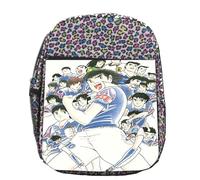 MERCHANDMANIA Mochila lunares estampada oliver y benji equipo de futbol japon liga mundial colegio picnic excursión deporte niños