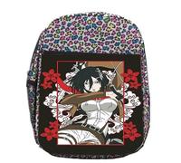 MERCHANDMANIA Mochila lunares estampada serie anime personaje mikasa logo colegio picnic excursión deporte niños
