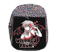 MERCHANDMANIA Mochila lunares estampada serie anime sexy will you be my pawn rias gremory dxd colegio picnic excursión deporte niños