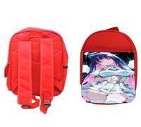 MERCHANDMANIA Mochila Roja anime chica angel traviesa gula pecado dibujo colegio picnic excursión deporte niños