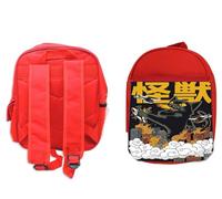MERCHANDMANIA Mochila Roja antisocial furioso gato monstruo cat zilla peliculas colegio picnic excursión deporte niños