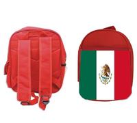 MERCHANDMANIA MOCHILA ROJA bandera mejico pais gobierno mexico america hispana colegio picnic excursión deporte niños