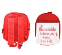 MERCHANDMANIA Mochila Roja frase bonita consejo positivo amistad colegio picnic excursión deporte niños