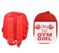 MERCHANDMANIA Mochila Roja frase gimnasio deporte provocadora gym girl mujer lucha colegio picnic excursión deporte niños