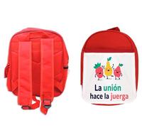 MERCHANDMANIA Mochila Roja frase graciosa bonita amistad juerga fiesta colegio picnic excursión deporte niños