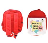MERCHANDMANIA Mochila Roja frase graciosa chistosa cabeza mente chiste colegio picnic excursión deporte niños