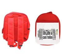 MERCHANDMANIA Mochila Roja frase graciosa os odio a casi todos colegio picnic excursión deporte niños