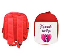 MERCHANDMANIA Mochila Roja frase motivadora aniversario novios amor te quiero colegio picnic excursión deporte niños