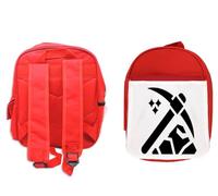 MERCHANDMANIA MOCHILA ROJA logo minero profesion mineria minerales colegio picnic excursión deporte niños