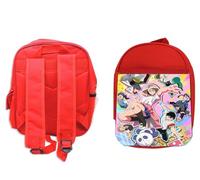 MERCHANDMANIA Mochila Roja Ponkotsu Fuuki Iin to Skirt-take serie anime romance colegio picnic excursión deporte niños