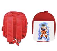 MERCHANDMANIA MOCHILA ROJA ultra guerrero poder instinto aura cargando colegio picnic excursión deporte niños