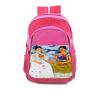 MERCHANDMANIA Mochila Rosa adulto cuadro arte feminista Frida Kahlo, Las Dos Fridas colegio picnic excursión deporte adolescentes