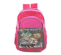 MERCHANDMANIA Mochila Rosa adulto doctor dr stone senku desayuno piedra cereales gracioso colegio picnic excursión deporte adolescentes