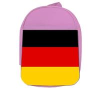 MERCHANDMANIA MOCHILA ROSA BANDERA DE ALEMANIA logo pais nacion gobierno colegio picnic excursión deporte niños
