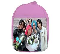 MERCHANDMANIA MOCHILA ROSA cantantes kpop dxmon girls love boys love girls colegio picnic excursión deporte niños