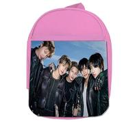 MERCHANDMANIA Mochila Rosa chicos cantantes famosos mention me deja vu colegio picnic excursión deporte niños