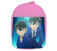 MERCHANDMANIA MOCHILA ROSA DETECTIVE CONAN ANIME SERIE colegio picnic excursión deporte niños
