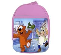 MERCHANDMANIA MOCHILA ROSA el gato isidoro the cat serie retro antigua colegio picnic excursión deporte niños