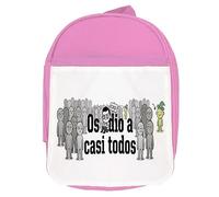 MERCHANDMANIA Mochila Rosa frase graciosa os odio a casi todos colegio picnic excursión deporte niños