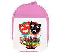 MERCHANDMANIA Mochila Rosa frase incomoda verdad consejo amistad amigos colegio picnic excursión deporte niños