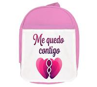 MERCHANDMANIA Mochila Rosa frase motivadora aniversario novios amor te quiero colegio picnic excursión deporte niños