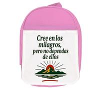 MERCHANDMANIA Mochila Rosa frase motivadora ejercicio gimnasio milagro deporte colegio picnic excursión deporte niños