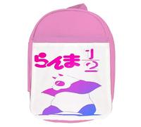 MERCHANDMANIA MOCHILA ROSA ranma 1/2 serie oso panda genma saotome colegio picnic excursión deporte niños