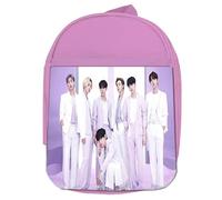 MERCHANDMANIA MOCHILA ROSA Run BTS Born singer no more dream N.O colegio picnic excursión deporte niños