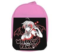 MERCHANDMANIA Mochila Rosa serie anime sexy will you be my pawn rias gremory dxd colegio picnic excursión deporte niños