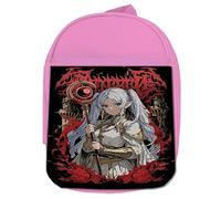 MERCHANDMANIA Mochila Rosa sousou no frieren anime logo personaje isekai colegio picnic excursión deporte niños
