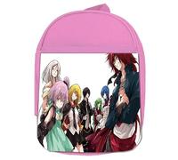 MERCHANDMANIA Mochila Rosa Tensei shitara slime reincarnated primordiales diablo colegio picnic excursión deporte niños