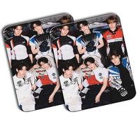 MERCHANDMANIA Pack 2 Alfombrillas Grandes Album Cantantes Overdrive Musica Moderna Estadio Mousepad Raton