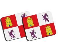 MERCHANDMANIA Pack 2 Alfombrillas Grandes Bandera de Castilla y Leon españa Comunidad autonoma Mousepad Raton