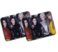 MERCHANDMANIA Pack 2 Alfombrillas Grandes Cantantes Chicas Grupo BOOMBAYAH Mousepad Raton