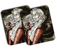 MERCHANDMANIA Pack 2 Alfombrillas Grandes Dracula Arte Videojuego Medieval Retro Gamer Mousepad Raton