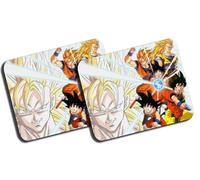 MERCHANDMANIA Pack 2 Alfombrillas Grandes heroe Heroes Serie Dibujos peleas Lucha Dragones Mousepad Raton