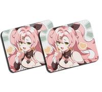 MERCHANDMANIA Pack 2 Alfombrillas Grandes Juego Anime RPG Personaje zenless Zone Zero Nicole Mousepad Raton