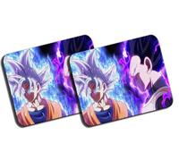 MERCHANDMANIA Pack 2 Alfombrillas Grandes Luchadores Serie peleas Dioses Angeles Bolas Dibujos Mousepad Raton