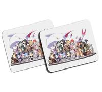 MERCHANDMANIA Pack 2 Alfombrillas Grandes re Zero Anime Serie Personajes capitulo Fanart Chibi Mousepad Raton