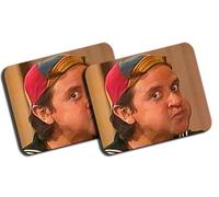 MERCHANDMANIA Pack 2 Alfombrillas Grandes Serie Retro Graciosa Dibujos niños Risa Antigua Mousepad Raton
