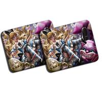 MERCHANDMANIA Pack 2 Alfombrillas Medianas Alicia en el Pais de Las Maravillas Libro Obra literaria Mousepad Raton