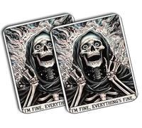 MERCHANDMANIA Pack 2 Alfombrillas Medianas Carta Tarot Graciosa Meme im Fine Todo Esta Bien Mousepad Raton