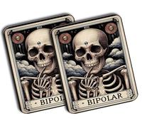 MERCHANDMANIA Pack 2 Alfombrillas Medianas Carta Tarot Graciosa Meme Trastorno Bipolar Locura Mousepad Raton