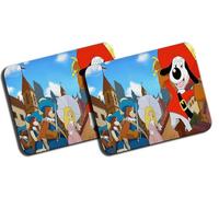 MERCHANDMANIA Pack 2 Alfombrillas Medianas Dartañan mosqueteros espadachin Dibujos Julieta Mousepad Raton