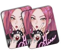 MERCHANDMANIA Pack 2 Alfombrillas Medianas peli Anime Dibujos Fanart luchadoras guerreras Mousepad Raton