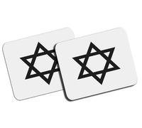 MERCHANDMANIA Pack 2 Alfombrillas Medianas Religion judia judaismo fe tora Diez Mandamientos Mousepad Raton