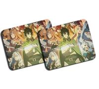 MERCHANDMANIA Pack 2 Alfombrillas Medianas Rising of The Shield Hero Temporada 4 Anime isekai Mousepad Raton